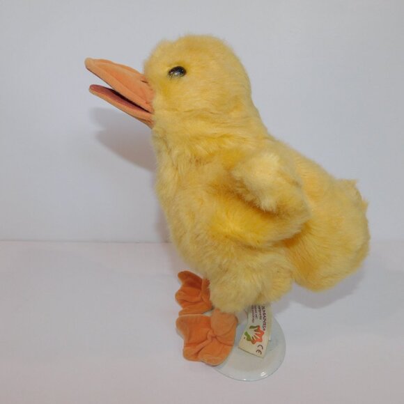 Folkmanis 10" Plush Yellow Duckling Duck realistic full body  Hand Puppet - Picture 2 of 7